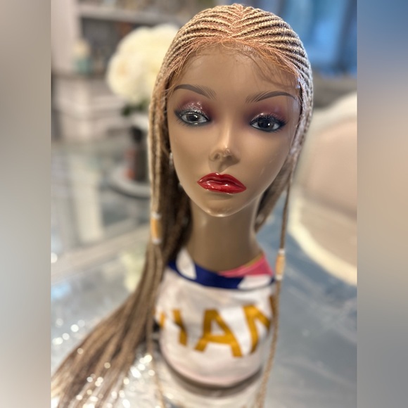 24" Fulani Box Braids 360 Ultra Soft HD Lace Wig - Picture 5 of 9